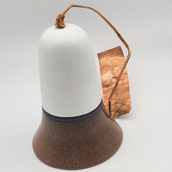 Vintage Tesa Ceramic Southwest Bird Petroglyph Wind Bell Windchime Copper Tag - Picture 4 of 8